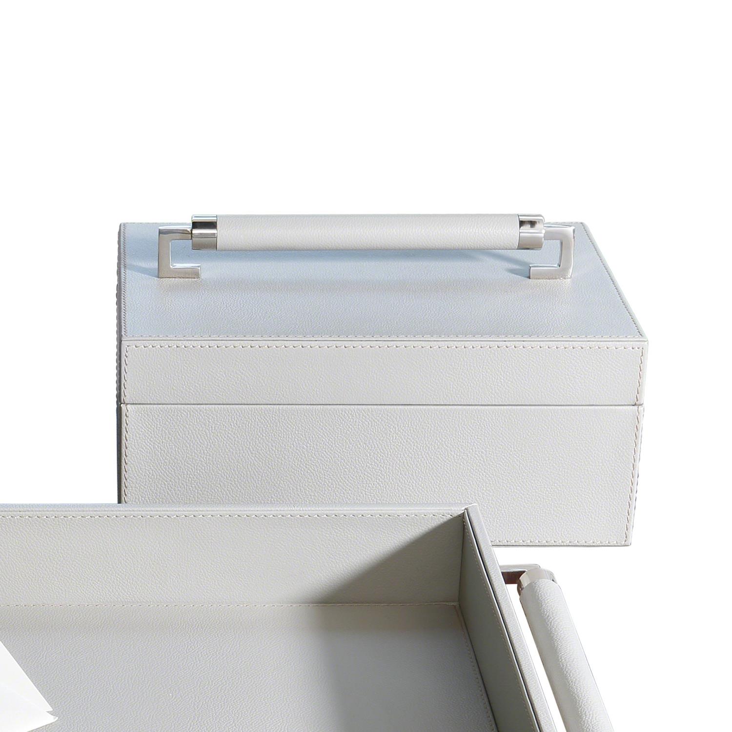 Wrapped Leather Handle BoxGrey